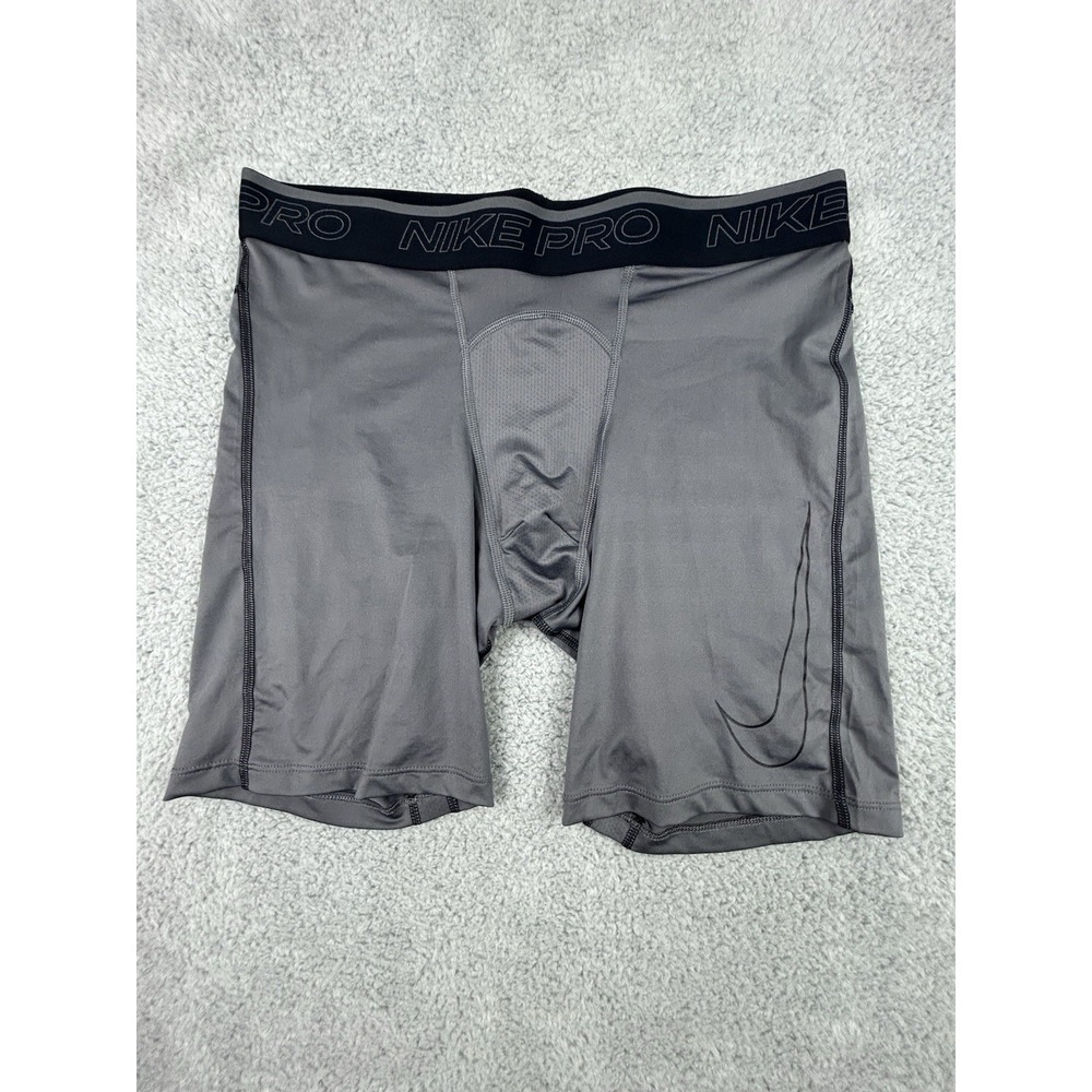 Nike Men's Dri-Fit Pro Short Iron Grey Tight Training DD1917-068 Size XL